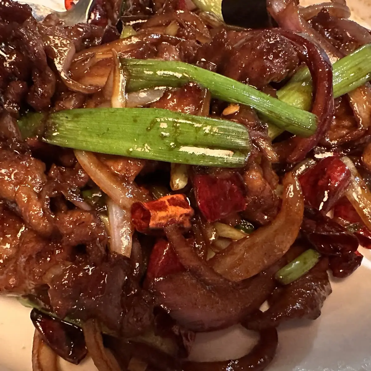 mongolian beef 蒙古牛 辣